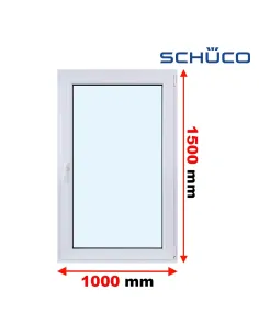 Okno PCV 100 x 150 cm Rozwierne Trzyszybowe Schüco LivIng 82