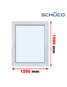 Okno PCV 120 x 150 cm Rozwierne Trzyszybowe Schüco LivIng 82