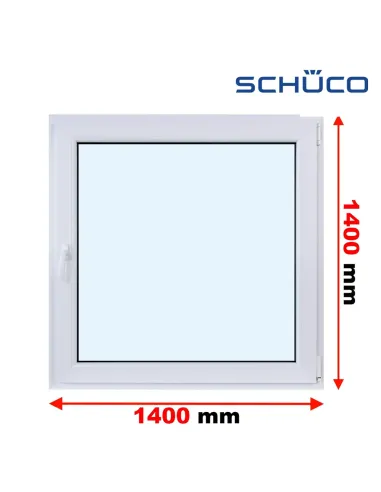 Okno PCV 140 x 140 cm Rozwierne Trzyszybowe Schüco LivIng 82