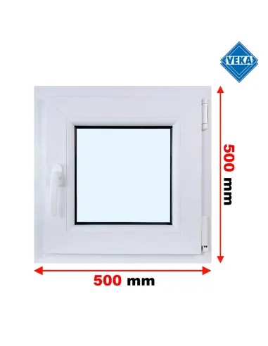 Okno PCV 50 x 50 cm Rozwierne Trzyszybowe Veka Softline 82 MD