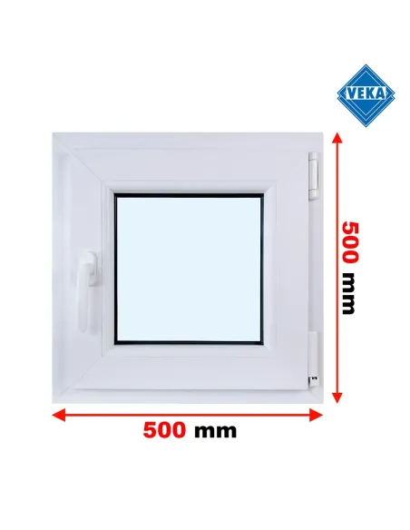 Okno PCV 50 x 50 cm Rozwierne Trzyszybowe Veka Softline 82 MD