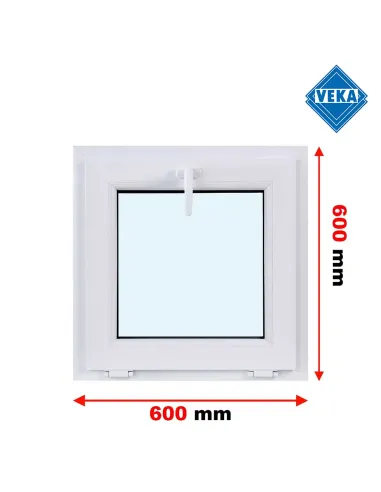 Okno PCV 60 x 60 cm Uchylne Trzyszybowe Veka Softline 82 MD