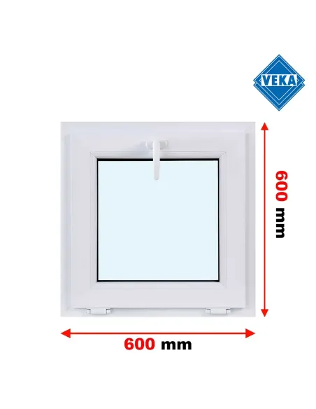 Okno PCV 60 x 60 cm Uchylne Trzyszybowe Veka Softline 82 MD