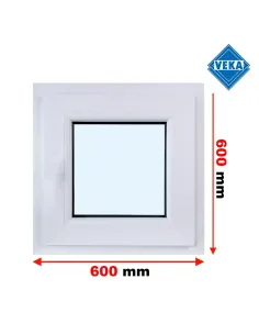 Okno PCV 60 x 60 cm Rozwierne Trzyszybowe Veka Softline 82 MD