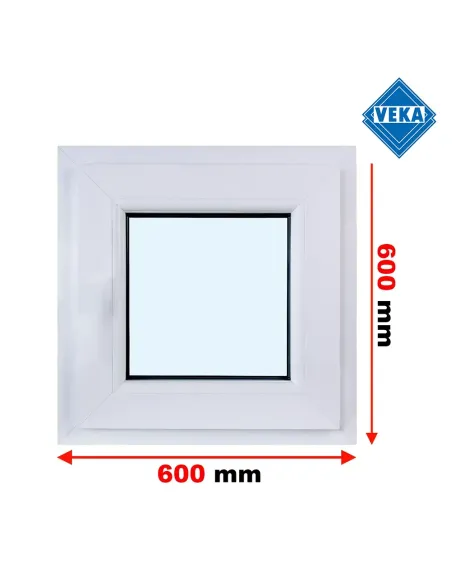 Okno PCV 60 x 60 cm Rozwierne Trzyszybowe Veka Softline 82 MD