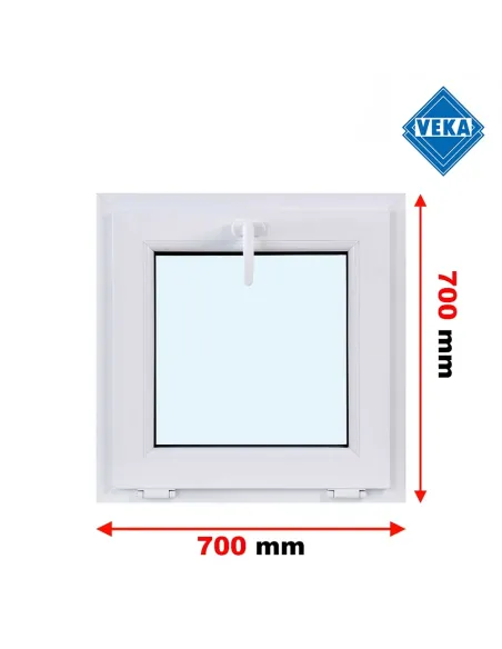 Okno PCV 70 x 70 cm Uchylne Trzyszybowe Veka Softline 82 MD