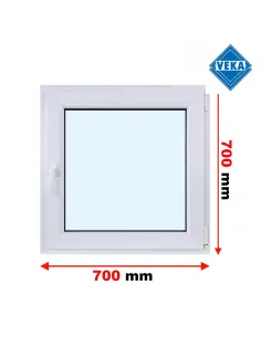 Okno PCV 70 x 70 cm Rozwierne Trzyszybowe Veka Softline 82 MD