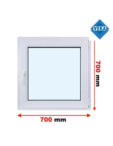 Okno PCV 70 x 70 cm Rozwierne Trzyszybowe Veka Softline 82 MD