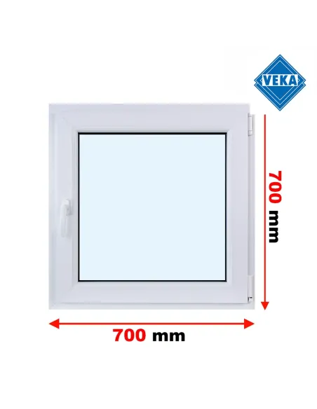 Okno PCV 70 x 70 cm Rozwierne Trzyszybowe Veka Softline 82 MD