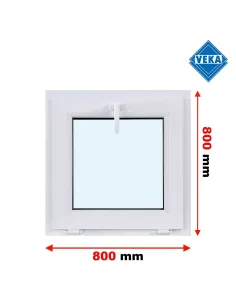 Okno PCV 80 x 80 cm Uchylne Trzyszybowe Veka Softline 82 MD