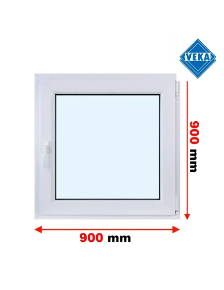 Okno PCV 90 x 90 cm Rozwierne Trzyszybowe Veka Softline 82 MD