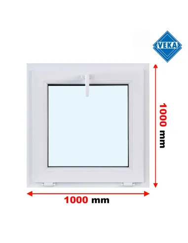 Okno PCV 100 x 100 cm Uchylne Trzyszybowe Veka Softline 82 MD