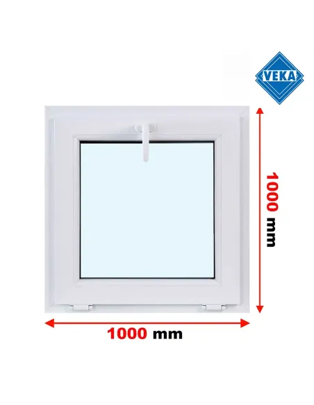 Okno PCV 100 x 100 cm Uchylne Trzyszybowe Veka Softline 82 MD
