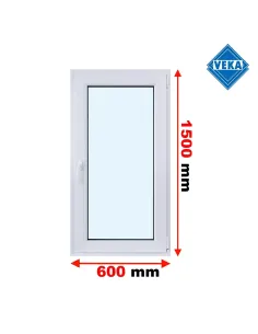 Okno PCV 70 x 150 cm Rozwierne Trzyszybowe Veka Softline 82 MD