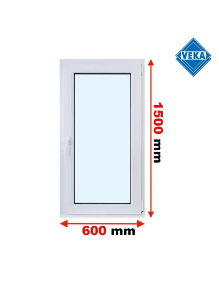 Okno PCV 70 x 150 cm Rozwierne Trzyszybowe Veka Softline 82 MD