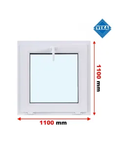 Okno PCV 110 x 110 cm Uchylne Trzyszybowe Veka Softline 82 MD