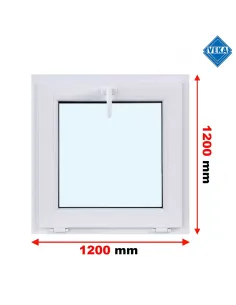 Okno PCV 120 x 120 cm Uchylne Trzyszybowe Veka Softline 82 MD
