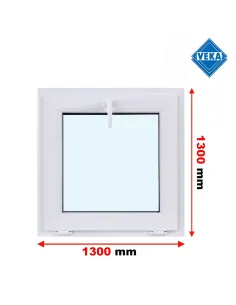 Okno PCV 130 x 130 cm Uchylne Trzyszybowe Veka Softline 82 MD