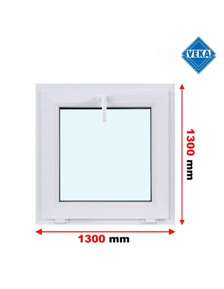 Okno PCV 130 x 130 cm Uchylne Trzyszybowe Veka Softline 82 MD