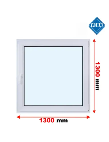Okno PCV 130 x 130 cm Rozwierne Trzyszybowe Veka Softline 82 MD