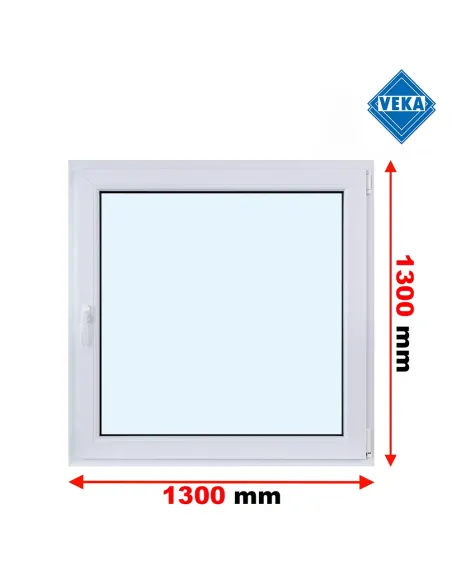Okno PCV 130 x 130 cm Rozwierne Trzyszybowe Veka Softline 82 MD