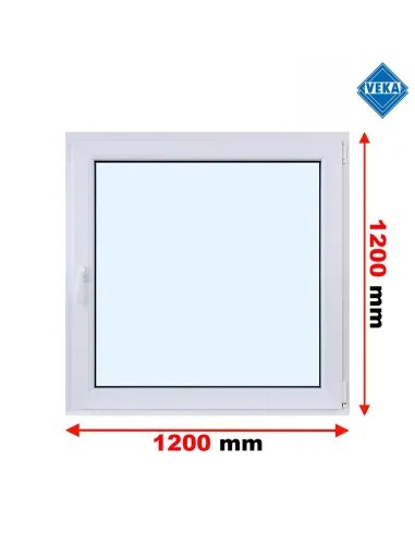 Okno PCV 120 x 150 cm Rozwierne Trzyszybowe Veka Softline 82 MD