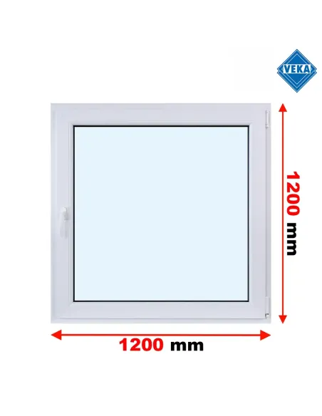 Okno PCV 120 x 150 cm Rozwierne Trzyszybowe Veka Softline 82 MD