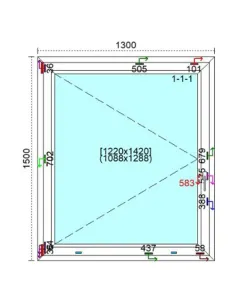 Okno PCV 130 x 150 cm Rozwierne Trzyszybowe Veka Softline 82 MD 2