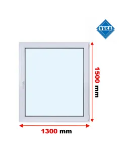Okno PCV 130 x 150 cm Rozwierne Trzyszybowe Veka Softline 82 MD