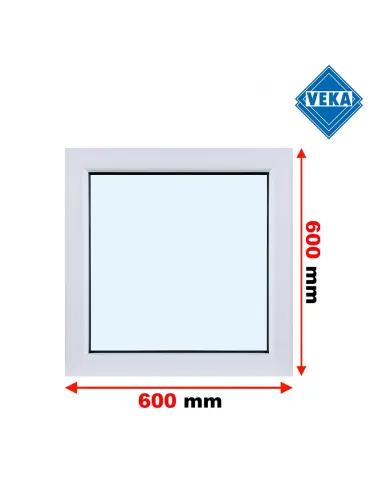 Okno PCV 60 x 60 cm FIX (Stałe) Trzyszybowe Veka Softline 82 MD