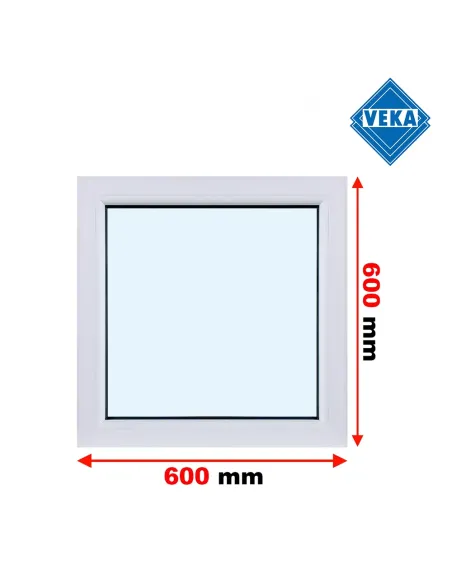 Okno PCV 60 x 60 cm FIX (Stałe) Trzyszybowe Veka Softline 82 MD