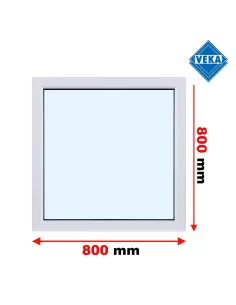 Okno PCV 80 x 80 cm FIX (Stałe) Trzyszybowe Veka Softline 82 MD