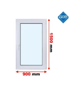 Okno PCV 90 x 90 cm Rozwierno-Uchylne Trzyszybowe Veka Softline 82 MD