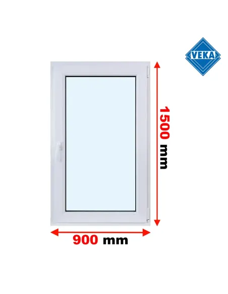 Okno PCV 90 x 90 cm Rozwierno-Uchylne Trzyszybowe Veka Softline 82 MD