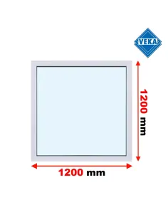 Okno PCV 120 x 120 cm FIX (Stałe) Trzyszybowe Veka Softline 82 MD