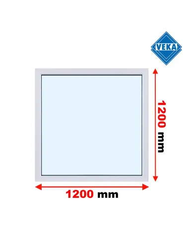 Okno PCV 120 x 120 cm FIX (Stałe) Trzyszybowe Veka Softline 82 MD