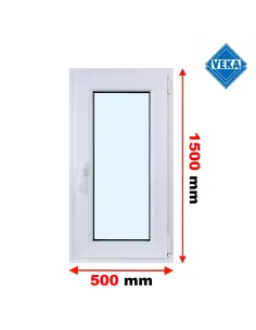 Okno PCV 50 x 150 cm Rozwierno-Uchylne Trzyszybowe Veka Softline 82 MD