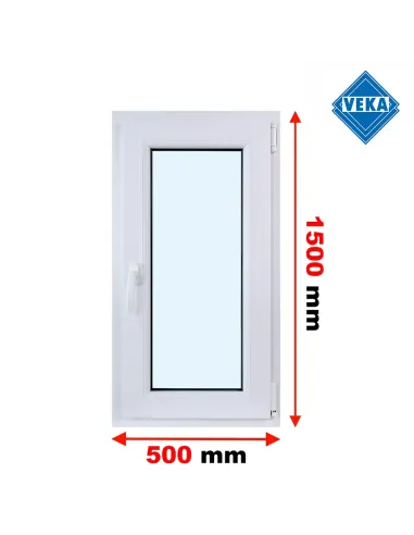 Okno PCV 50 x 150 cm Rozwierno-Uchylne Trzyszybowe Veka Softline 82 MD