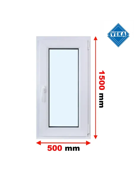 Okno PCV 50 x 150 cm Rozwierno-Uchylne Trzyszybowe Veka Softline 82 MD