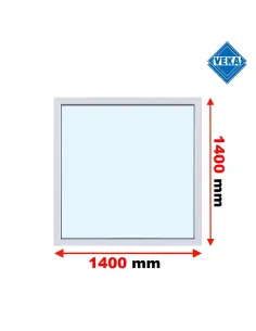 Okno PCV 140 x 140 cm FIX (Stałe) Trzyszybowe Veka Softline 82 MD