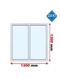 Okno PCV 130 x 130 cm FIX (Stałe) Trzyszybowe Veka Softline 82 MD