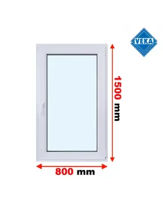 Okno PCV 80 x 150 cm Rozwierno-Uchylne Trzyszybowe Veka Softline 82 MD