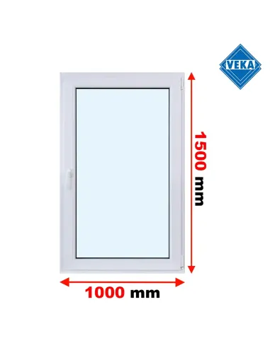 Okno PCV 100 x 150 cm Rozwierno-Uchylne Trzyszybowe Veka Softline 82 MD
