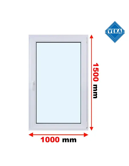 Okno PCV 100 x 150 cm Rozwierno-Uchylne Trzyszybowe Veka Softline 82 MD