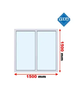 Okno PCV 150 x 150 cm FIX (Stałe) Trzyszybowe Veka Softline 82 MD