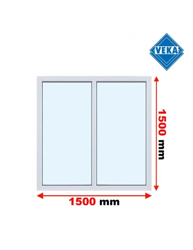Okno PCV 150 x 150 cm FIX (Stałe) Trzyszybowe Veka Softline 82 MD