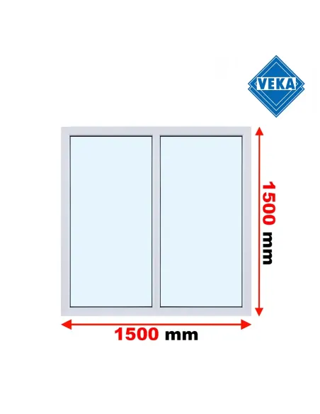 Okno PCV 150 x 150 cm FIX (Stałe) Trzyszybowe Veka Softline 82 MD