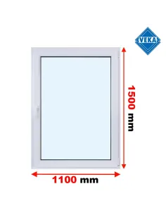 Okno PCV 110 x 150 cm Rozwierno-Uchylne Trzyszybowe Veka Softline 82 MD