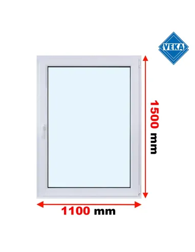 Okno PCV 110 x 150 cm Rozwierno-Uchylne Trzyszybowe Veka Softline 82 MD