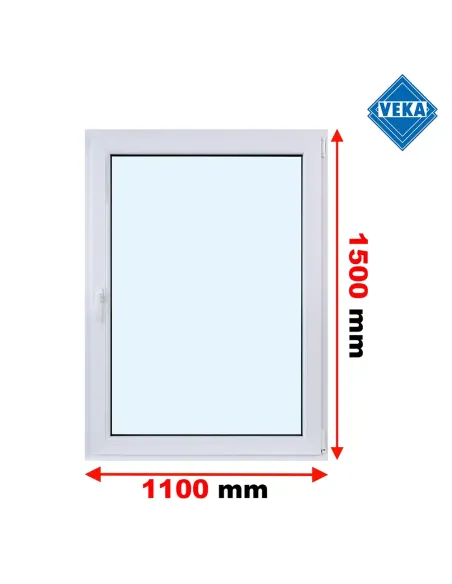 Okno PCV 110 x 150 cm Rozwierno-Uchylne Trzyszybowe Veka Softline 82 MD
